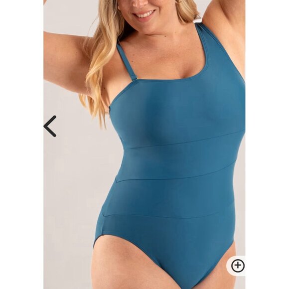 Shapermint Essentials One Piece Control Swimsuit Size Medium One Shoulder   NWT - Picture 1 of 6
